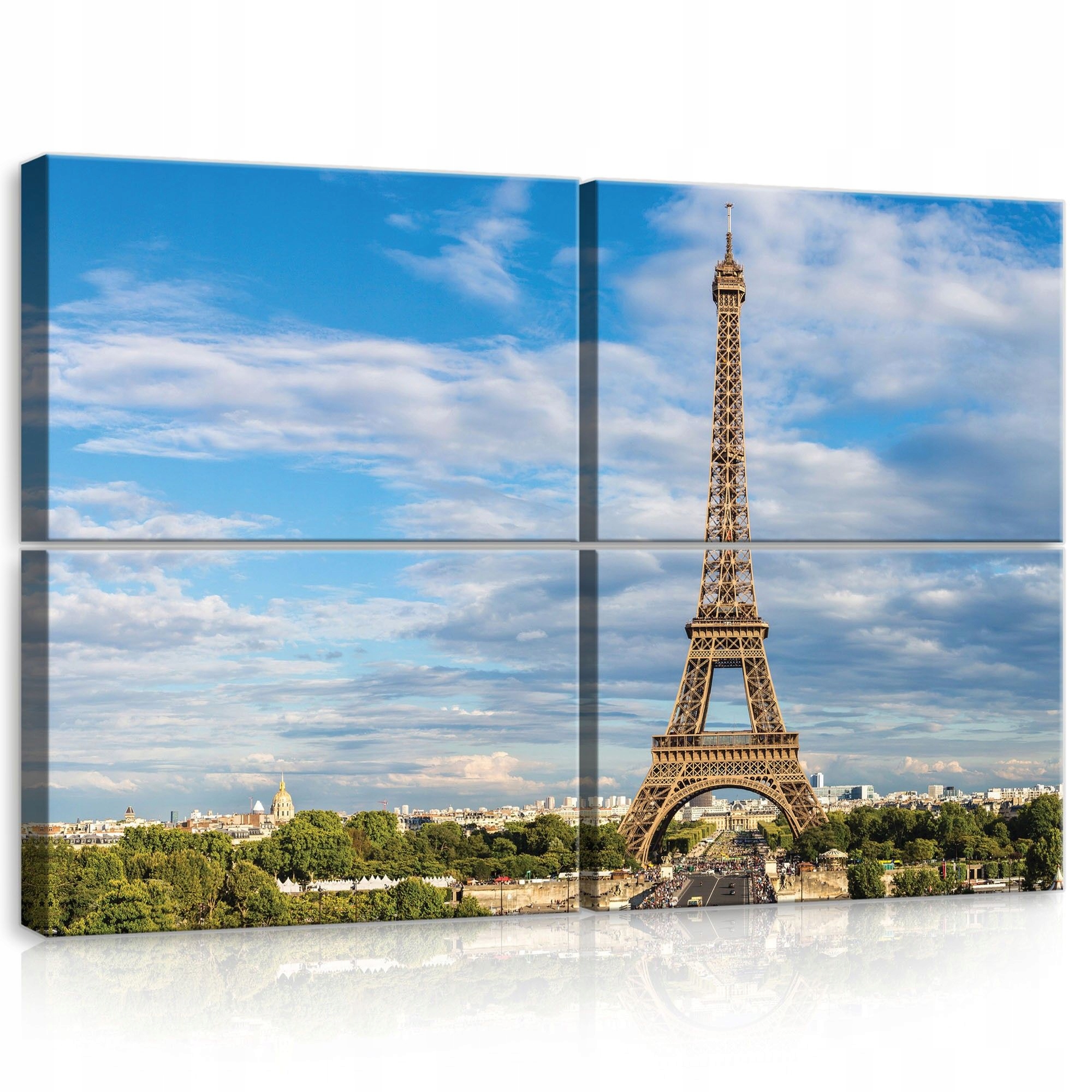 Obraz 120x80 Eiffelova veža Paríž Francúzsko krajina architektúra obloha mraky