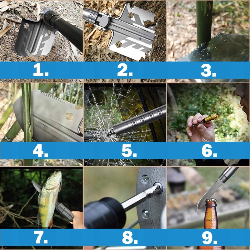 ŁOPATKA SKŁADANA SAPERKA WOJSKOWA WIELOFUNKCYJNA Rodzaj składane