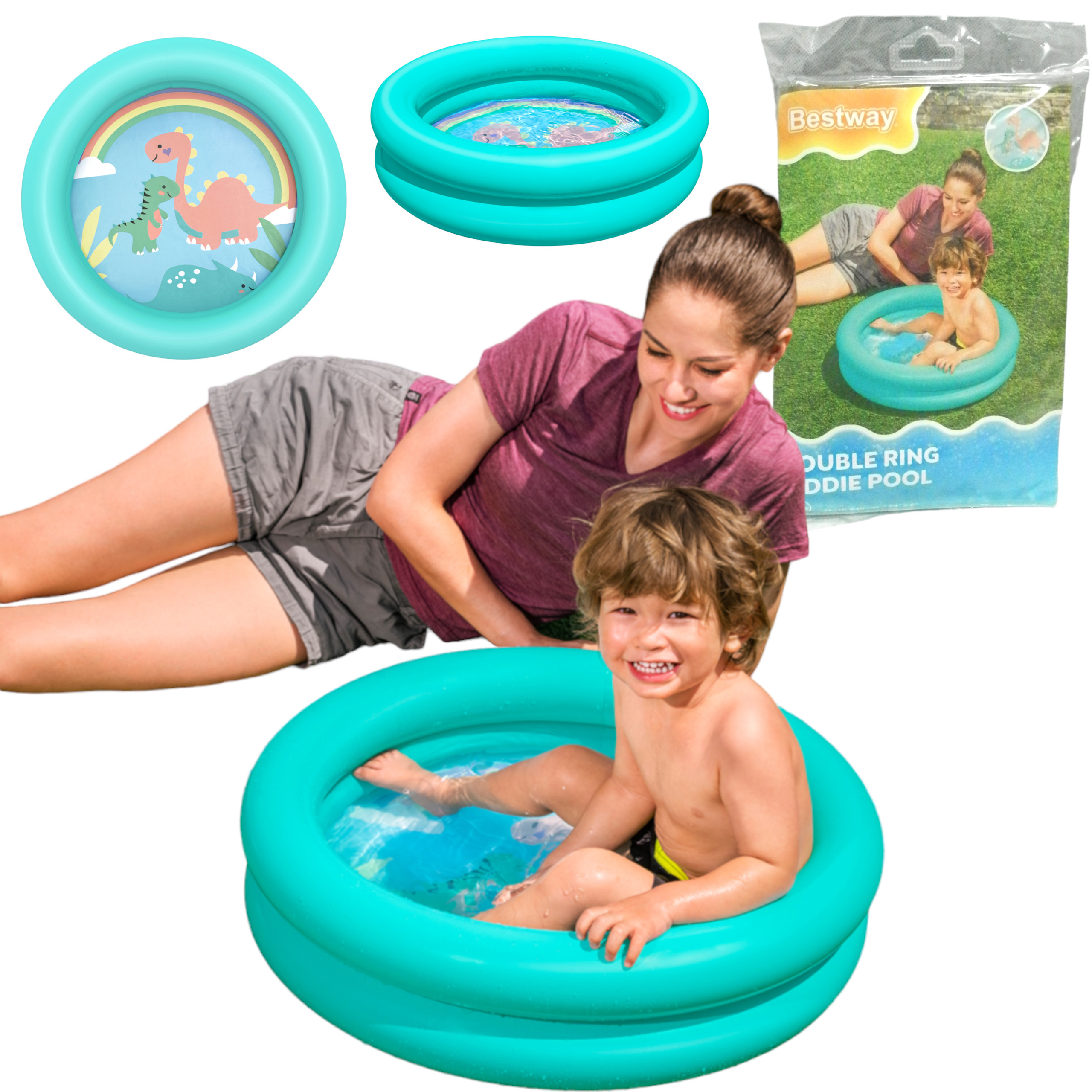 BASEN BASENIK BESTWAY 2 PIERŚCIENIE 61X15CM niebieski