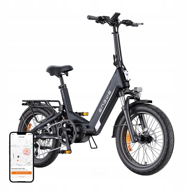 Engwe L20 Pro 3.0 Rower Elektryczny Miejski 250W Zasięg 160 km 20" Czarny