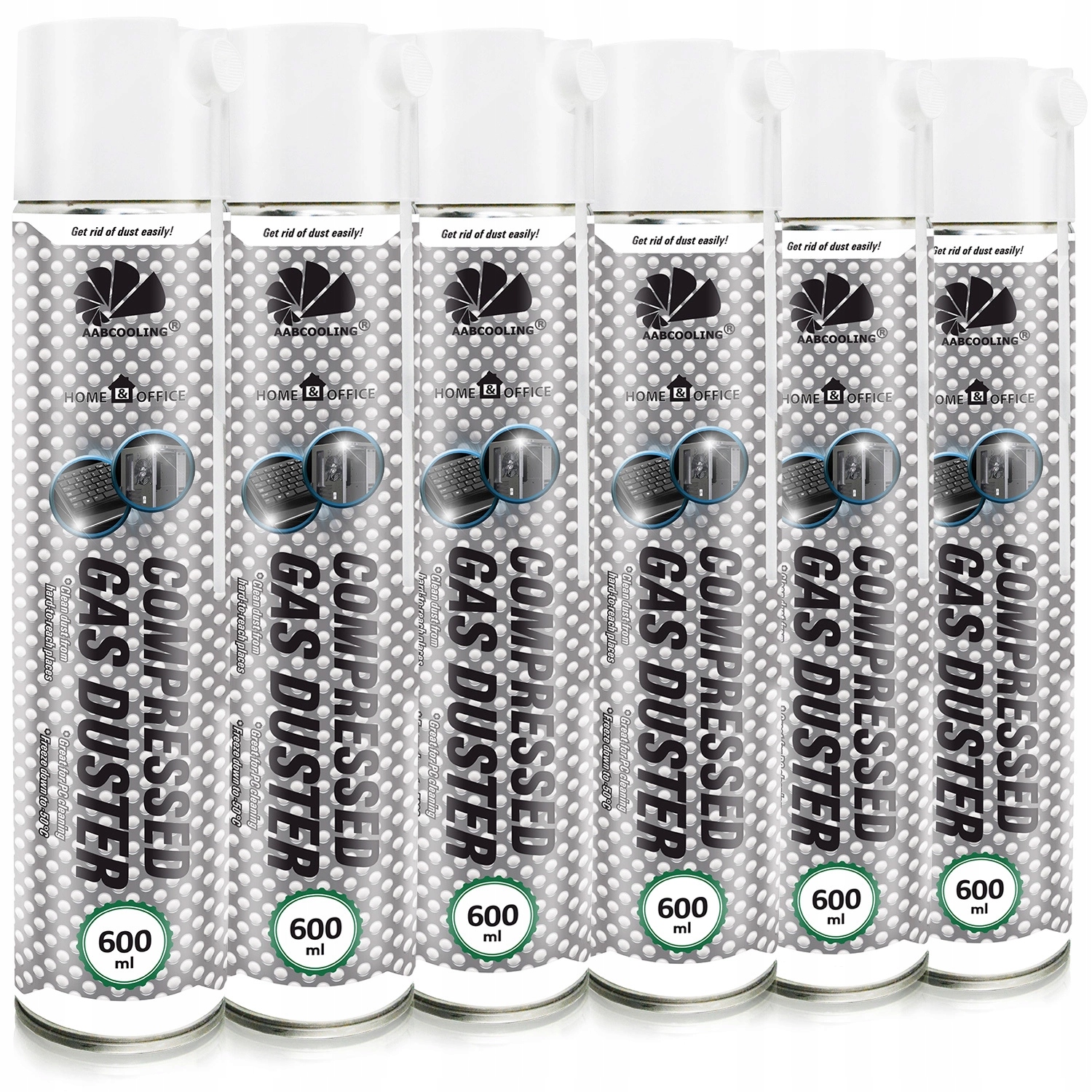 Spray Aire Comprimido 500ml - Limpia Electrónica, Teclados, Cámaras | Sin Freón | Con Boquillas | Para Casa Y Taller