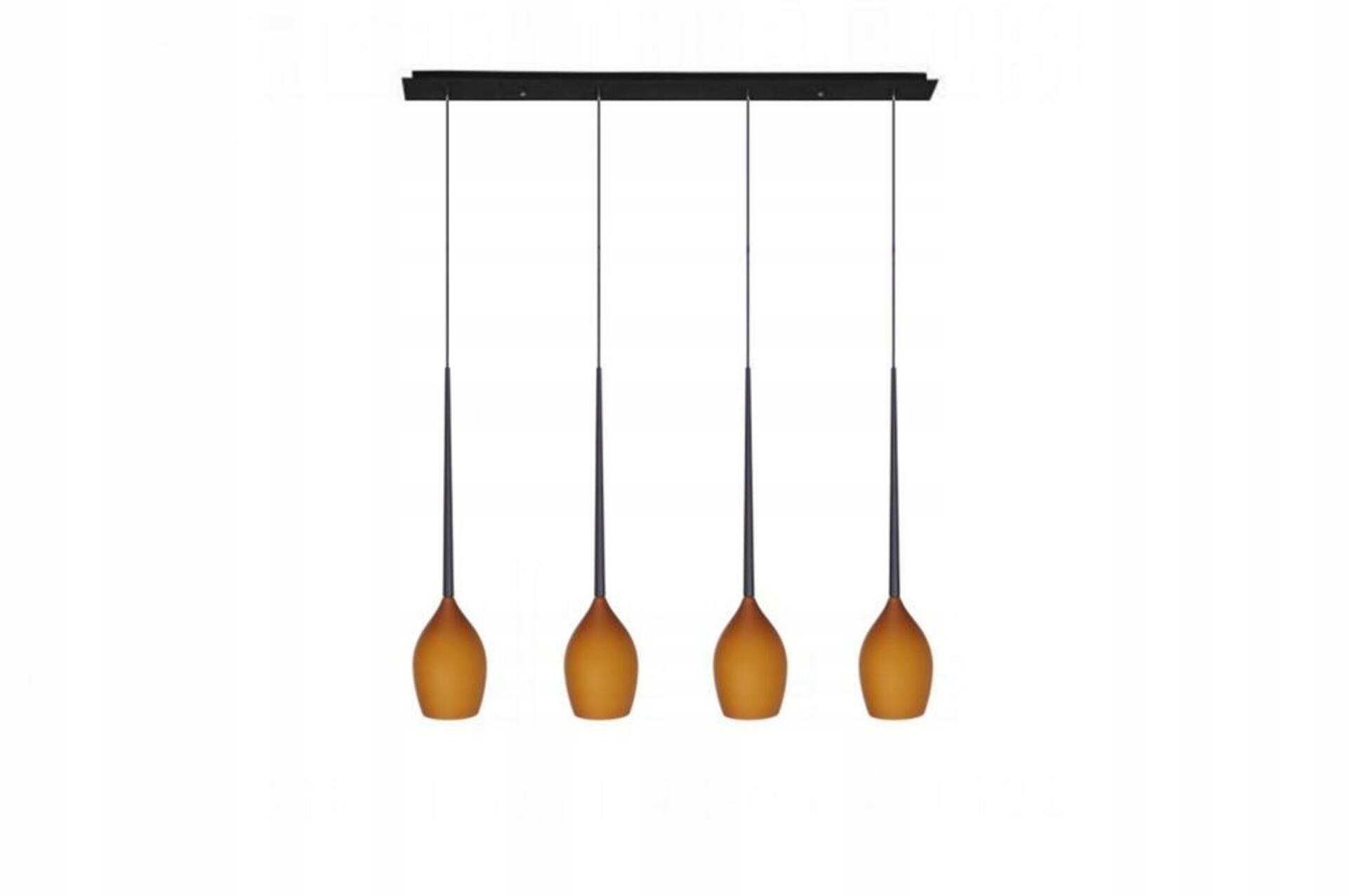 AZzardo Izza závesné svietidlo 4x E14 50W bez zdroja 107cm IP20, jantárové/č