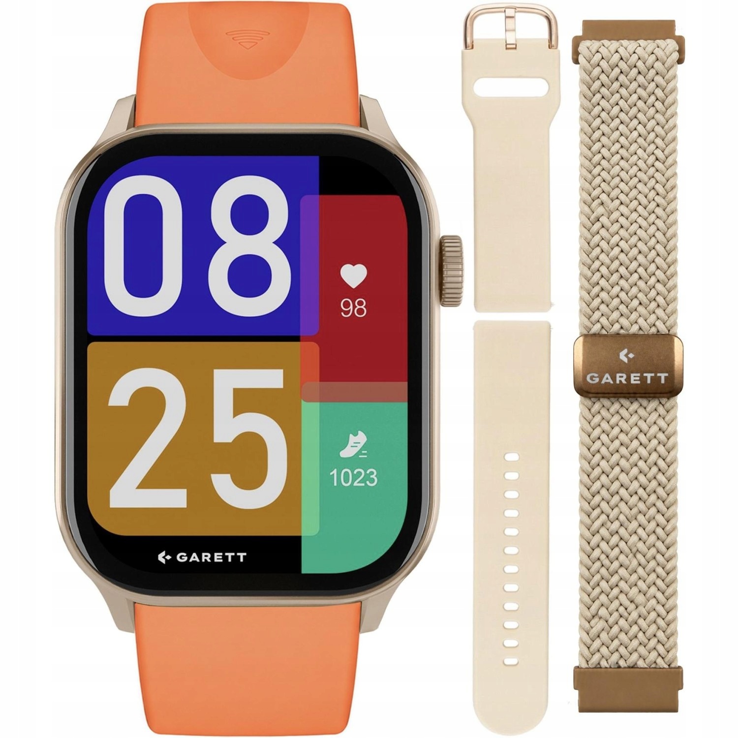Chytré Hodinky Garett 5904238487259-PAY-ORANGE s oranžovým řemínkem