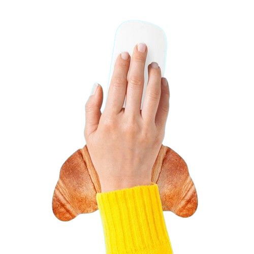 Podložka Pod Zápěstí pro myš Ergonomický rohlík Croissant Po 2 ks