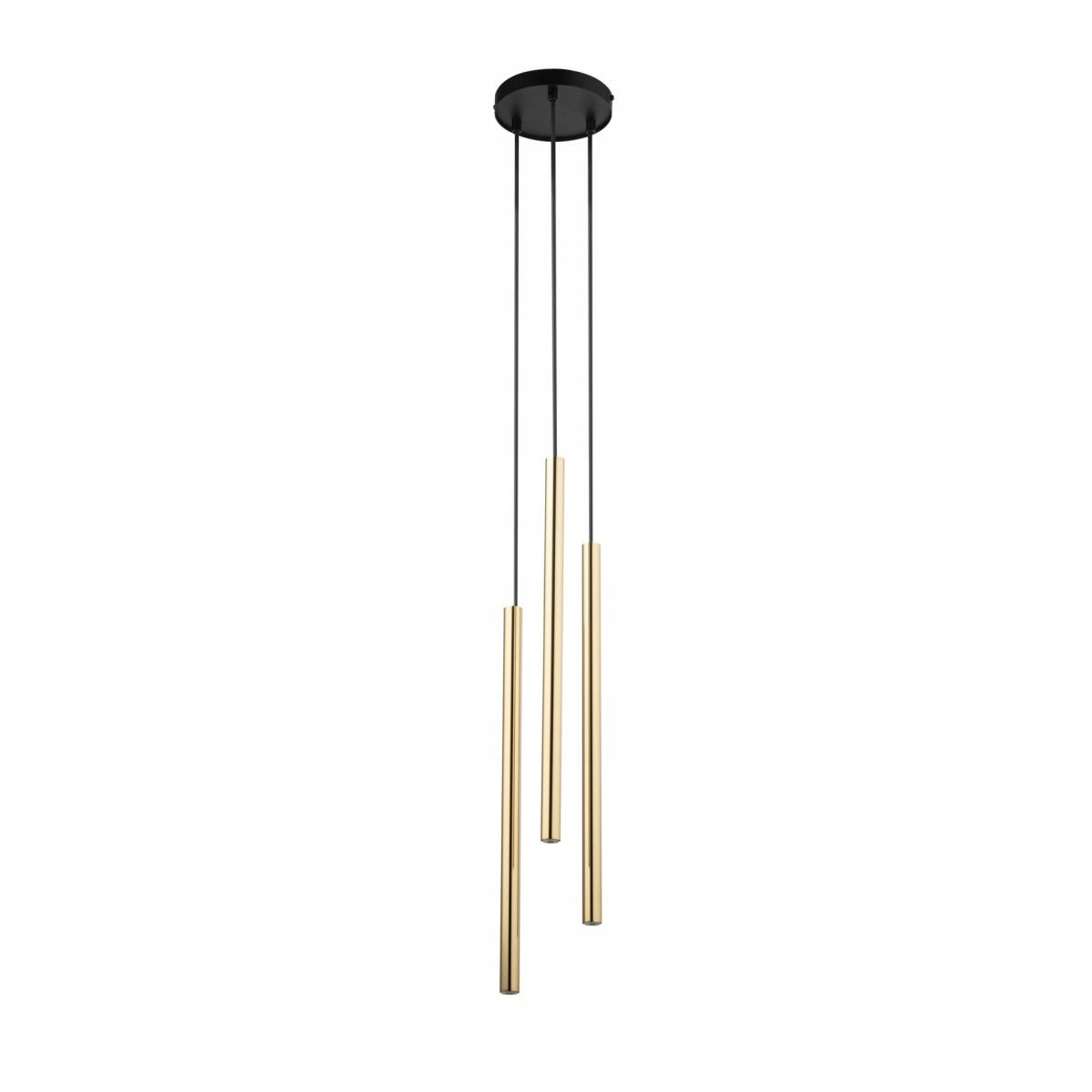 Trojitá závěsná lampa se zlatými trubkami na kruhu Sopel Lux 3 Sigma Lighting