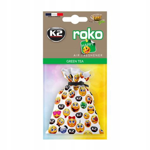 K2 ROKO HAPPY ZIELONA HERBATA ZAPACH SAMOCHODOWY