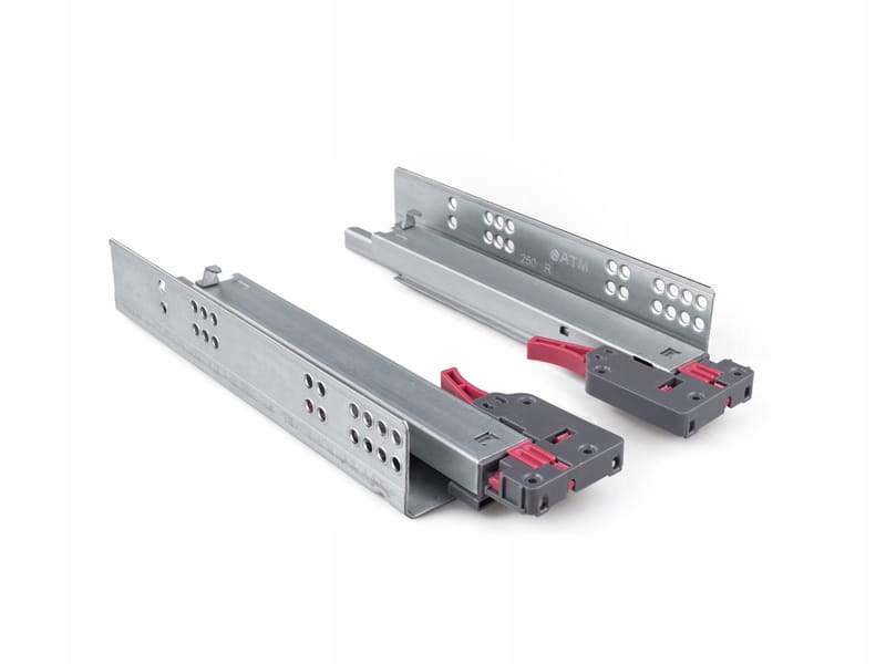 Prowadnice szuflad 25cm push to open ATM 35KG 3D