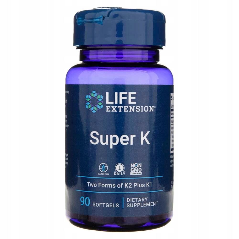 LIFE EXTENSION SUPER WITAMINA K 90 KAPS K2 K1 MK-4
