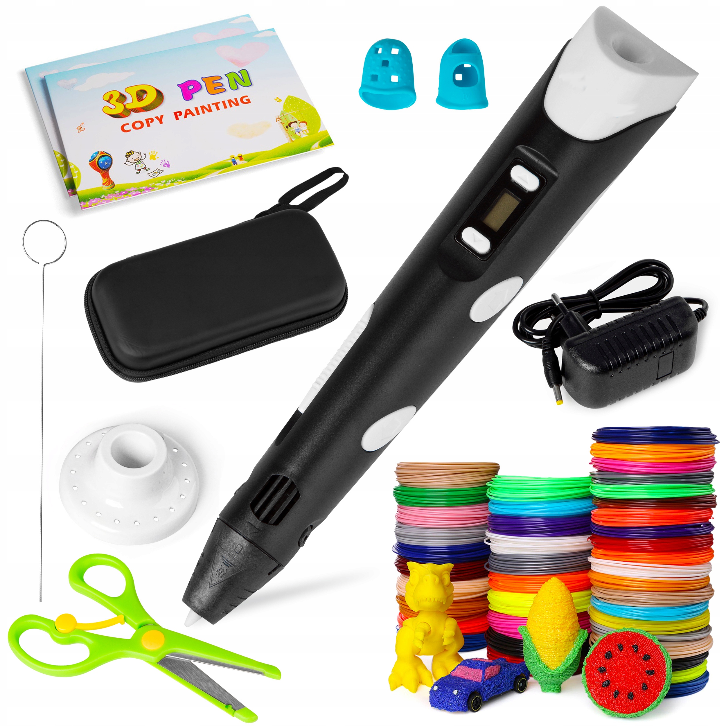 DRUKARKA 3D DŁUGOPIS 3D WKŁAD 100M SZABLONY ETUI