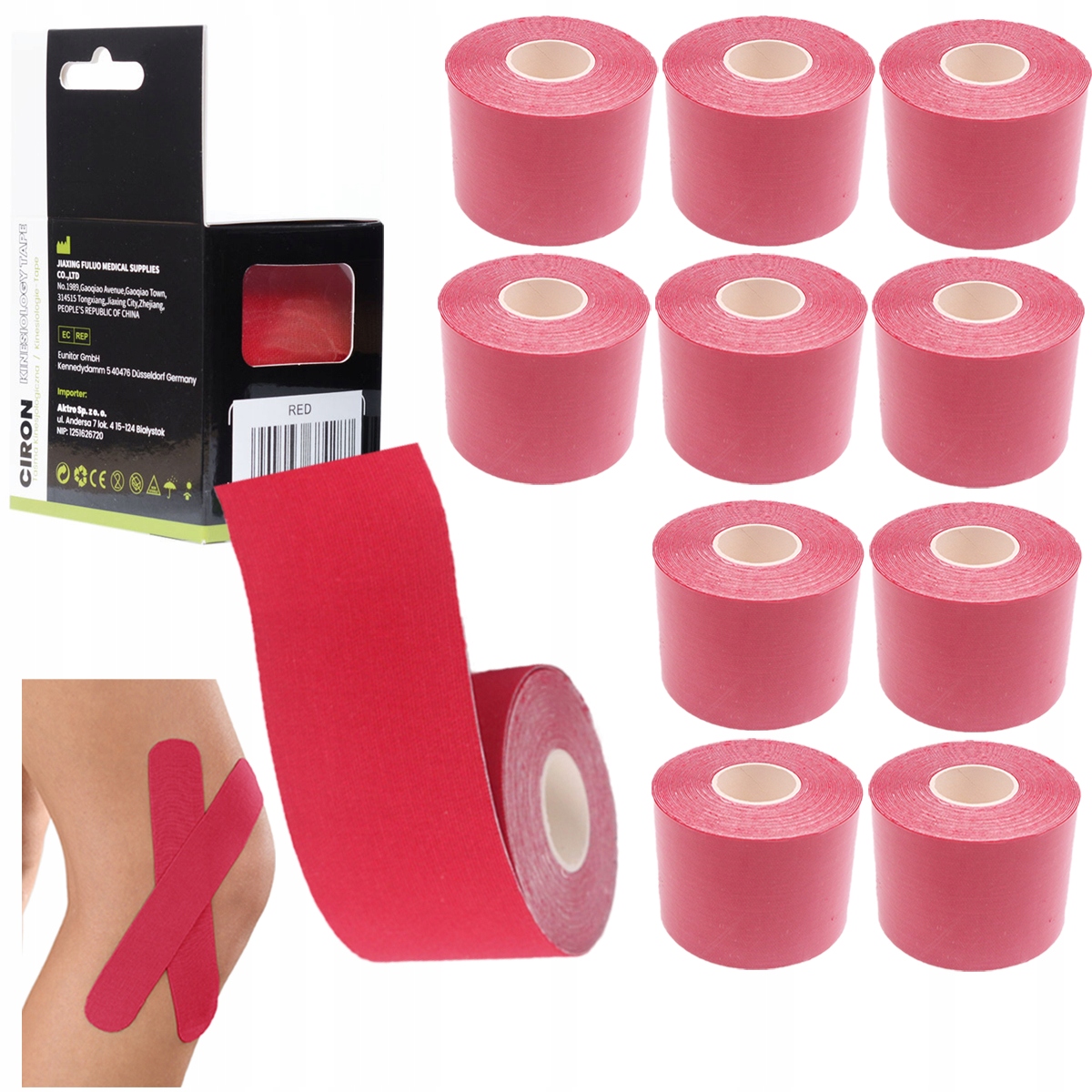 10x Tejpy Plastry kinesio kinesiotaping tape Ciron 5m Taśma kinezjologiczna