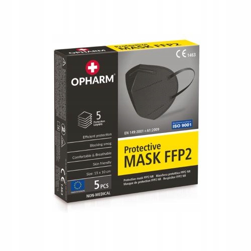 

Opharm Maska Ochronna FFP2 czarna, 5szt.
