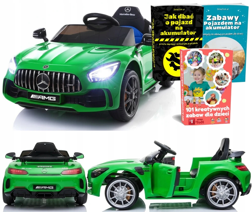 Sportowe Auto Na Akumulator Dla Dziecka Cabrio Elektryczne Mercedes Gtr Eva