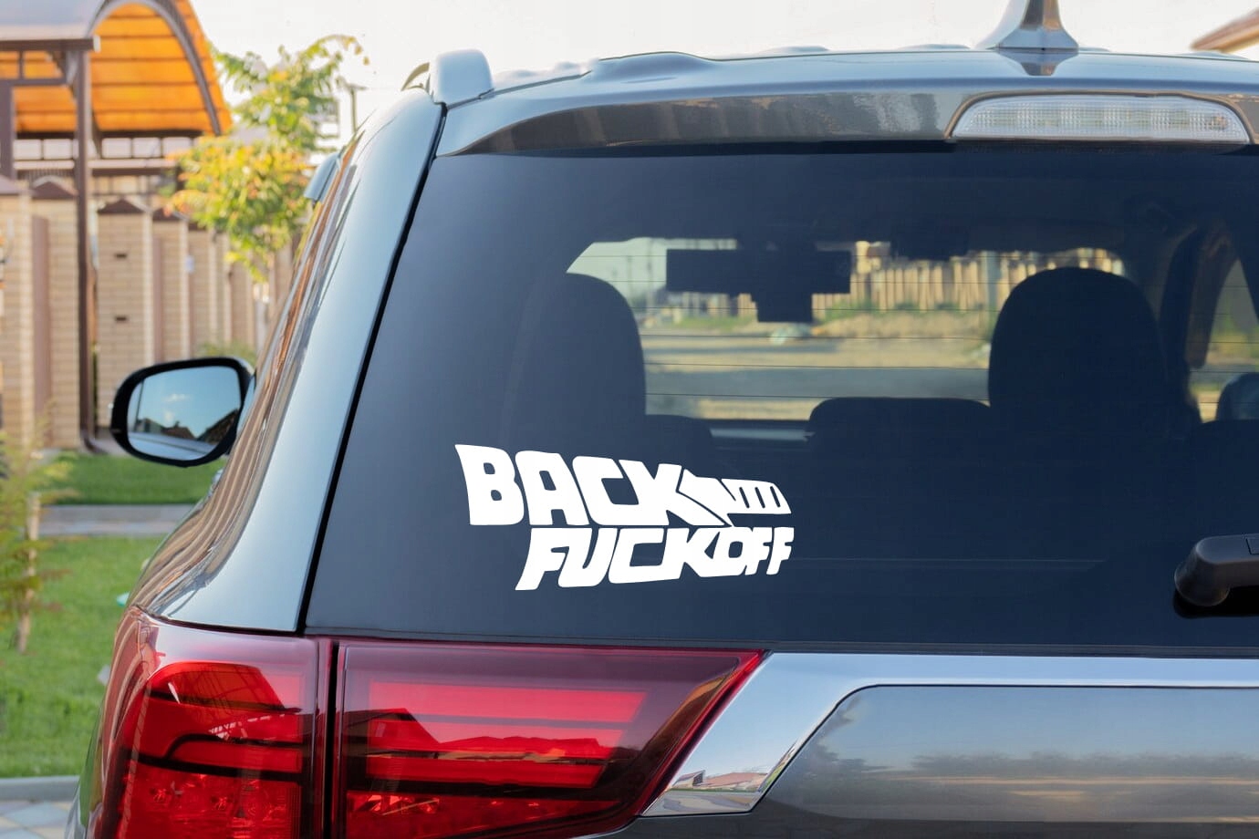 BACK THE F*CK OFF - Naklejka na samochód na auto KOLOR Producent Inny