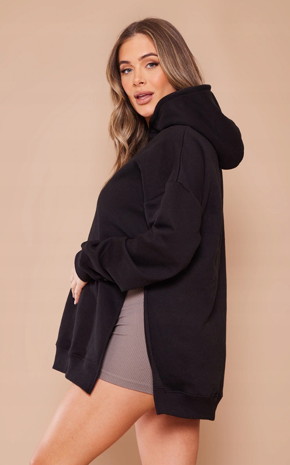 CZARNA BLUZA DAMSKA CIĄŻOWA PRETTYLITTLETHING