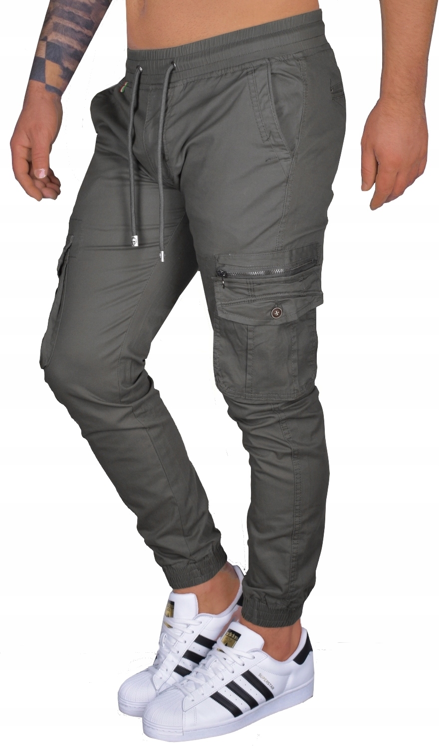 MĘSKIE BOJÓWKI SPODNIE ELASTYCZNE JOGGERY JAKOŚĆ Rozmiar S