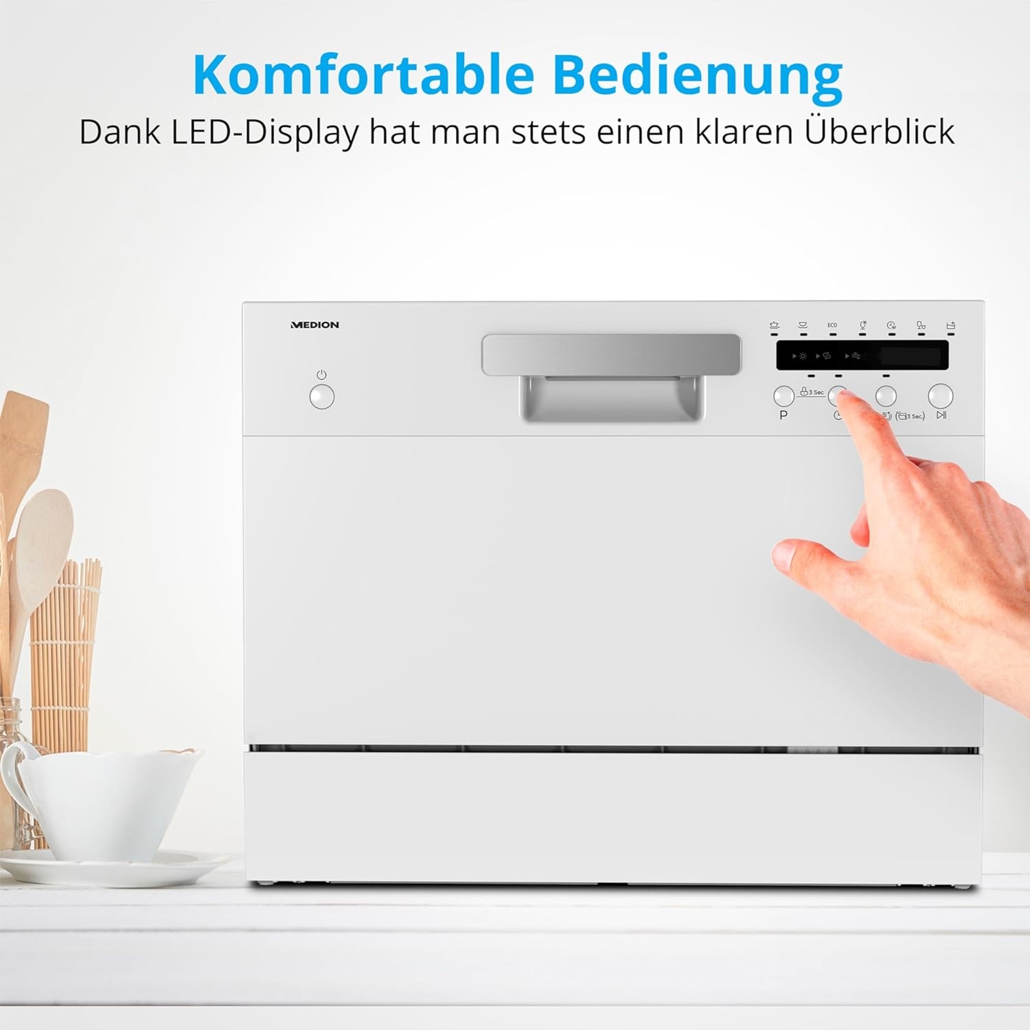 NIEMIECKA ZMYWARKA MEDION WOLNOSTOJĄCA NABLATOWA STOŁOWA MAŁA 6 PROGRAMÓW Marka Medion