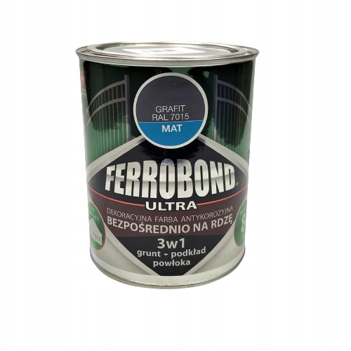 

Jurga Ferrobond Farba Do Metalu Żeliwa Grafit Mat