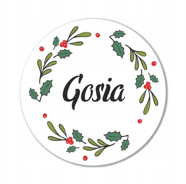 NAKLEJKI ŚWIĄTECZNE - PERSONALIZOWANE - 24 SZT