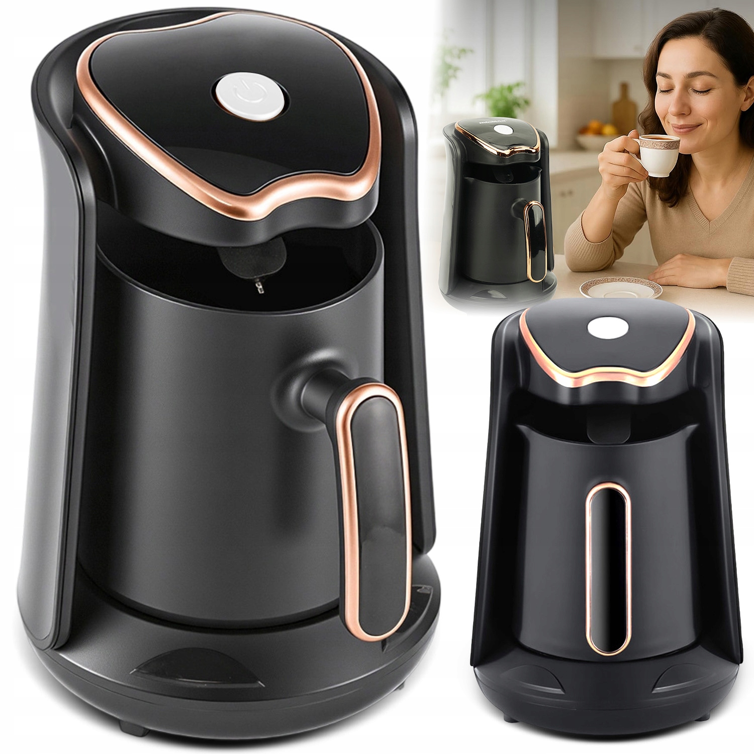 Elektryczna Zaparzacz 300ML 4 Filiżanek Moka Ekspres Do Kawy 600W