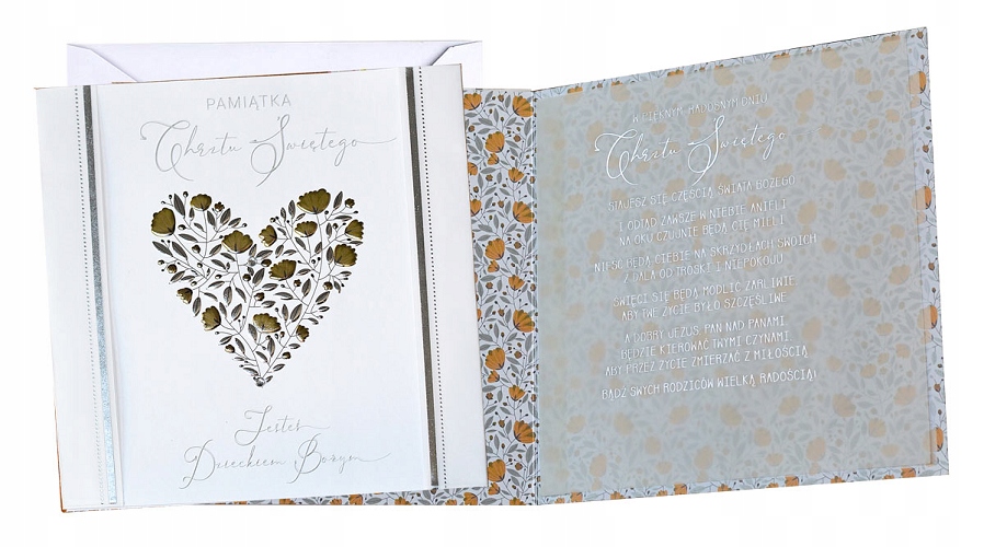 

Pamiątka na Chrzest Kartka urocza KPE154