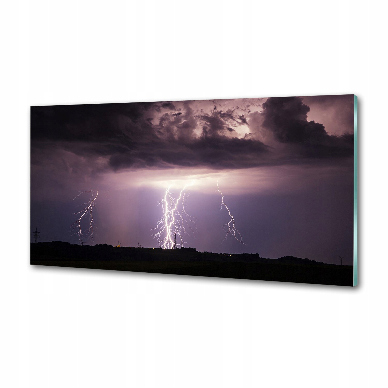 Panel do kuchyne Búrka s bleskami 100 x 50 cm Lepidlo
