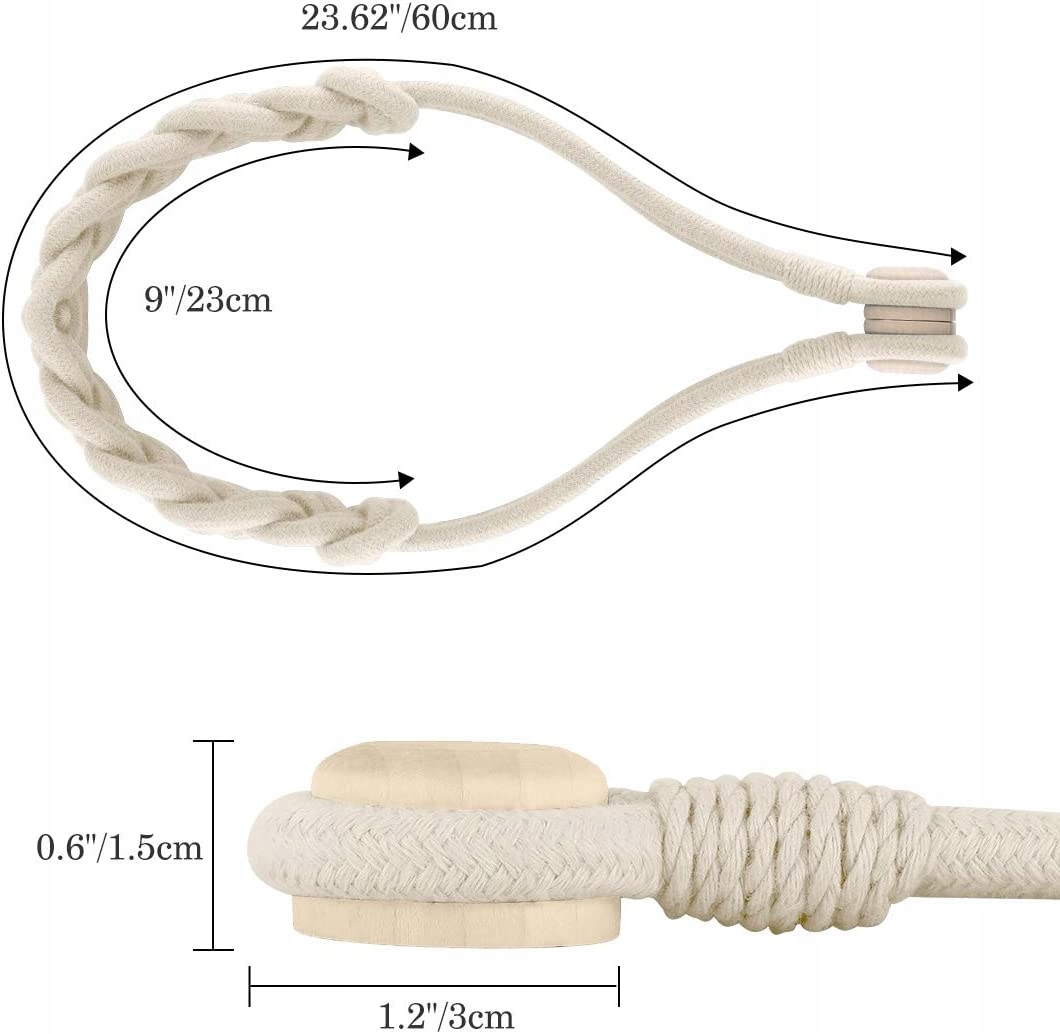 UPINECZE DO ZASŁON MAGNETYCZNE LINY PLECIONE 2 SZT Stan opakowania oryginalne
