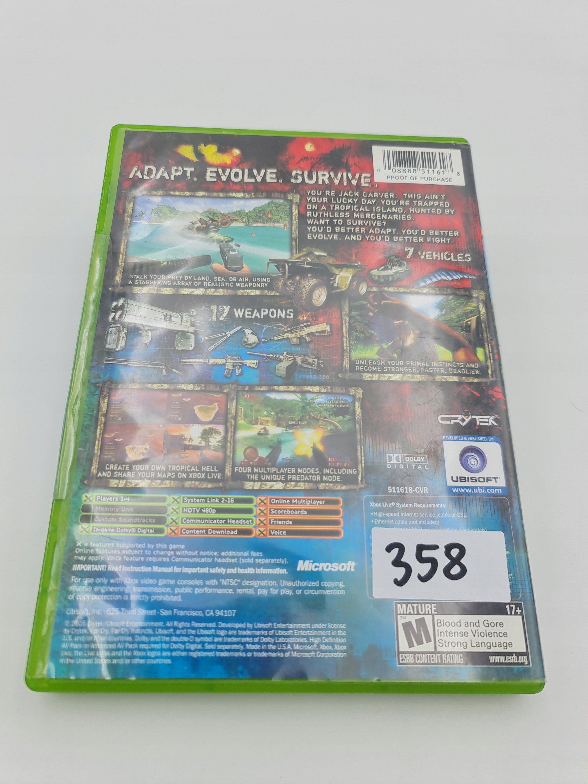 XBOX FARCRY INSTINCTS Platforma Microsoft Xbox