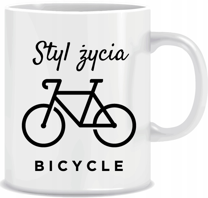 

Kubek z motywem Roweru jako Styl Życia 330 ml