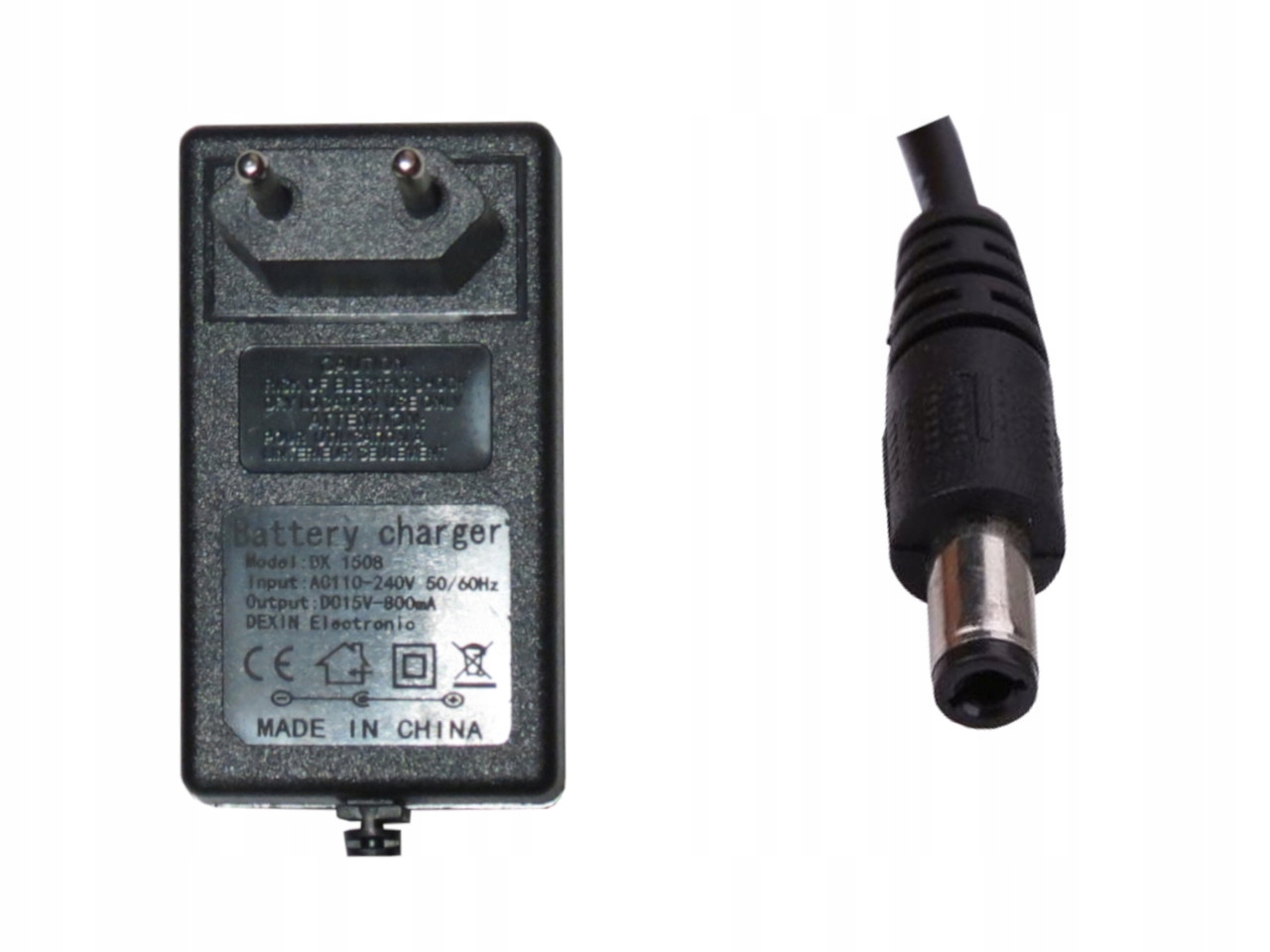 Ładowarka do pojazdów LeanToys dla dzieci 15V 800mA wtyk 5,5x2,1mm Kod producenta z-s-15-1-5,5