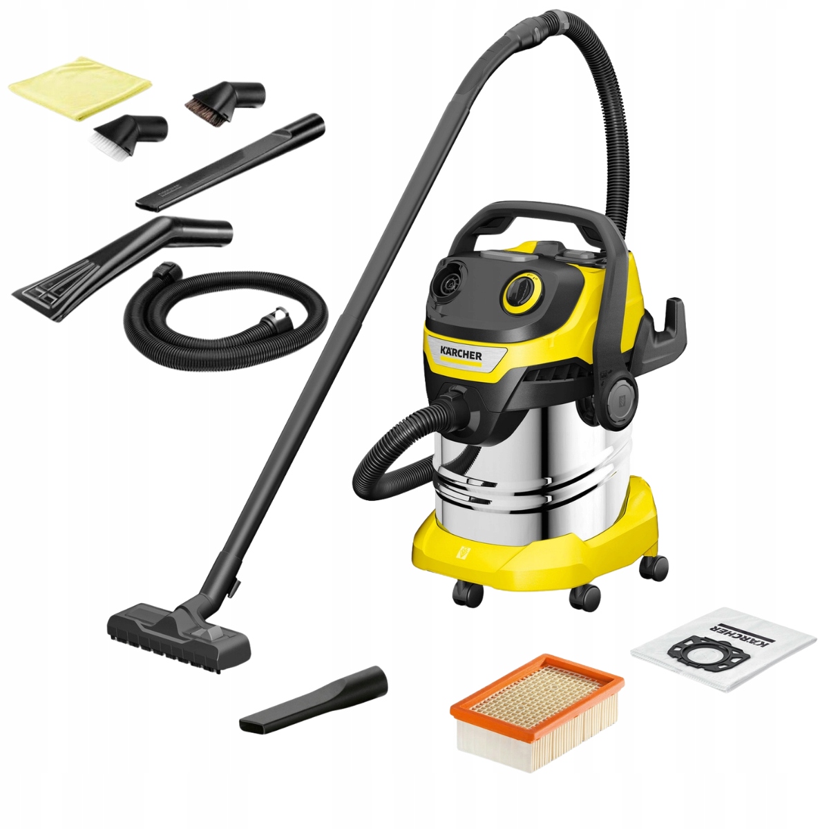 Odkurzacz Karcher WD5S V25/5/22 na sucho i mokro 1100W 25L Akcesoria