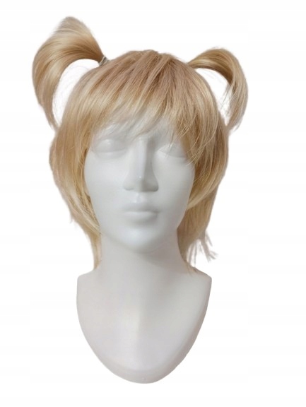 Dětská blond paruka s ofinou na mikrokůži Pusheen mono světlá blond