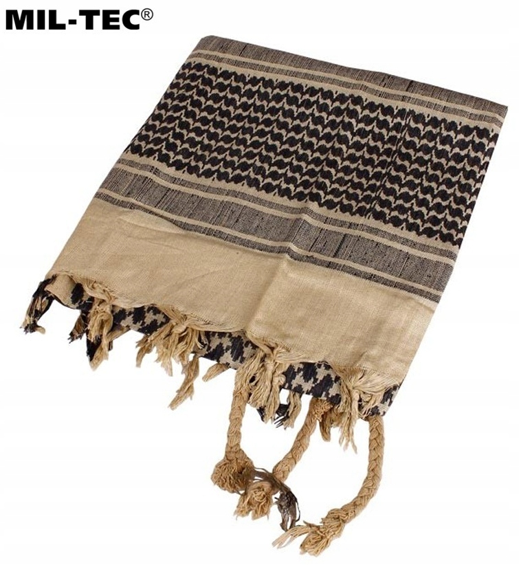 ARAFATKA CHUSTA KEFIJA SHEMAGH WOJSKOWA MIL-TEC 110X110cm KHAKI CZARNA Kod producenta 12611000
