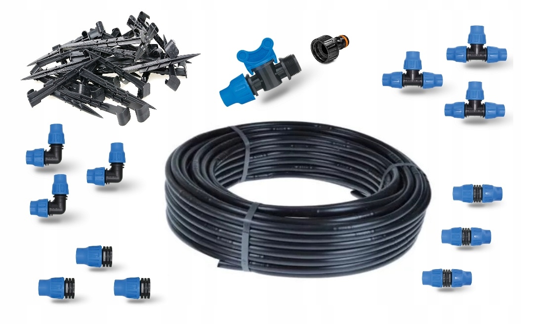 Linia kroplująca z kompensacją 50m zestaw Premium