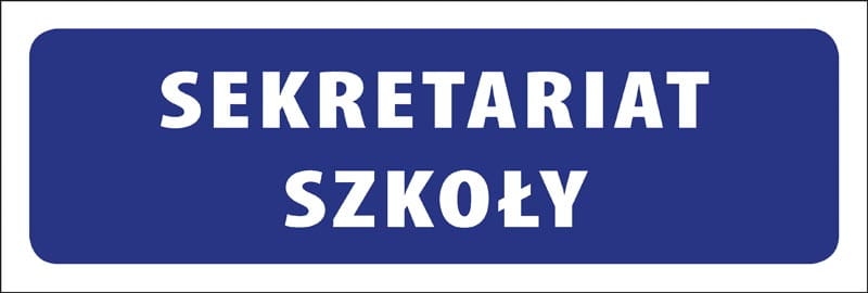 Naklejka info na drzwi - SEKRETARIAT SZKOŁY