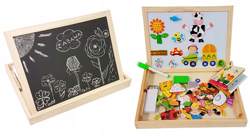 TABLICA MAGNETYCZNA EDUKACYJNA WIELOFUNKCYJNA KREDOWA MAGNETYCZNA SUCHOŚCIE Marka NORIMPEX