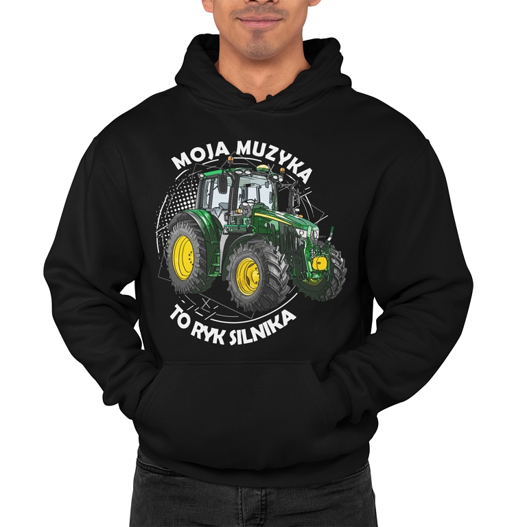 

Bluza Kangurka Prezent Z Nadrukiem Traktor