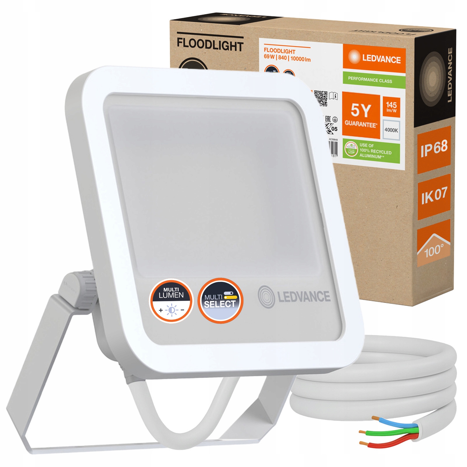 Led reflektorová lampa 69W 4000K Vodotěsná Venkovní Ledvance Floodlight