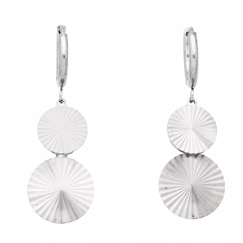 KOLCZYKI KOŁA STAL SZLACHETNA 42/14 MM