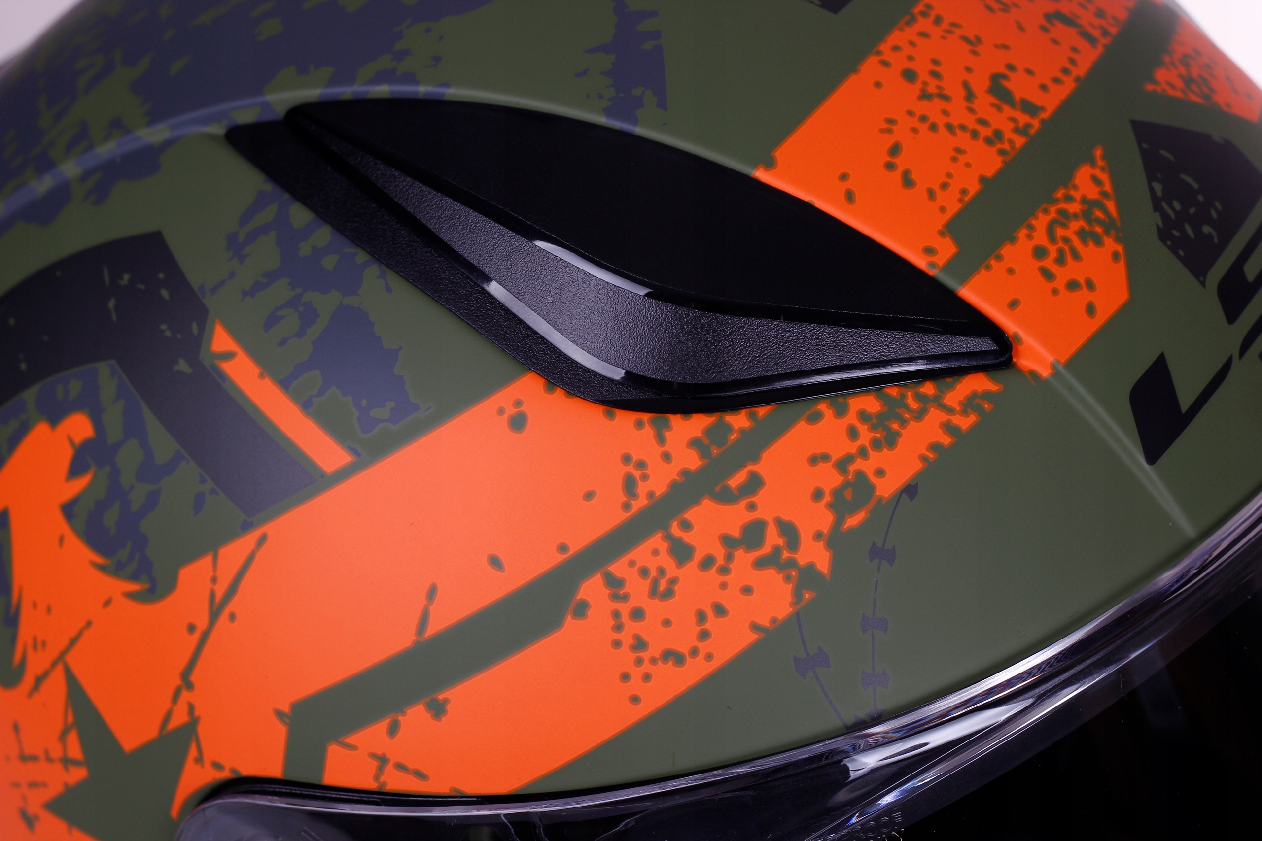 KASK MOTOCYKLOWY LS2 FF353 RAPID II Thunder Birds Orange SYSTEM PINLOCK Kolor pomarańczowy zielony