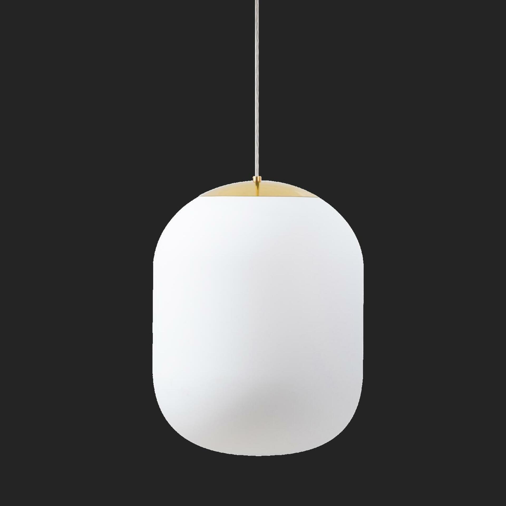 Osmont 62395 Tania S2 Hp závesné sklenené svietidlo mosadz leštená biela IP4