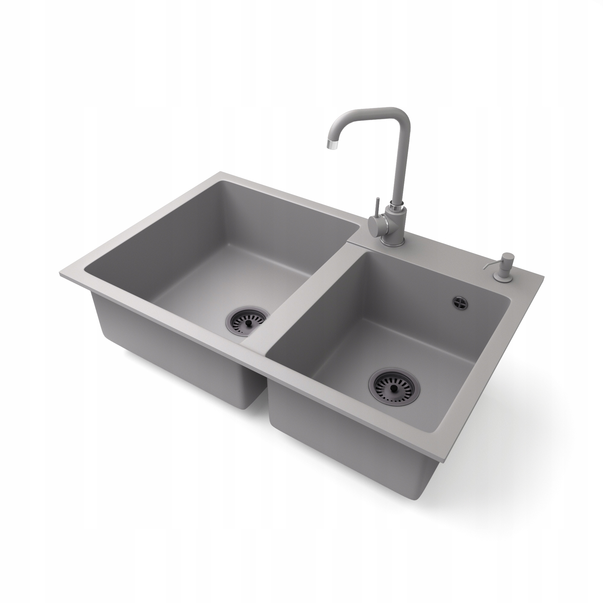 Kuchyňský dřez Granitový Velký Dvě komory baterie