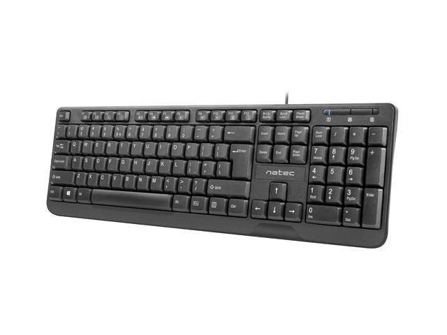 Natec Klawiatura Natec Trout slim przewodowa czarn