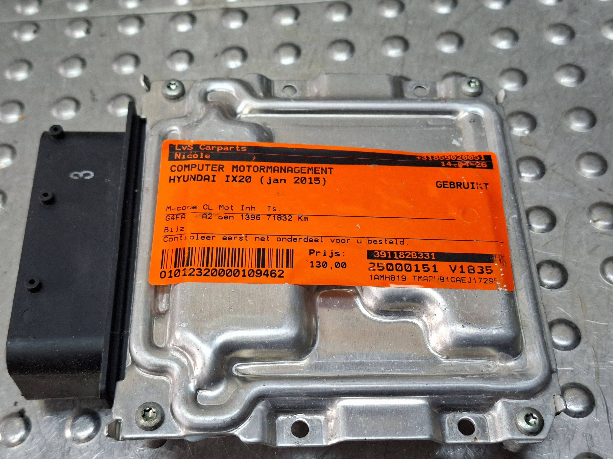 computer centralina motore HYUNDAI IX20 10-19 1.4 e 39118-2B331
