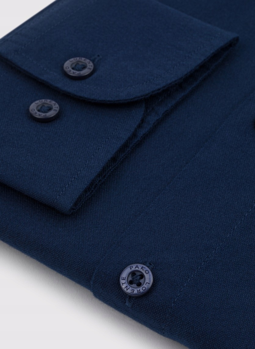 Granatowa gładka koszula męska Pako Lorente roz. M EAN (GTIN) 5904205069914