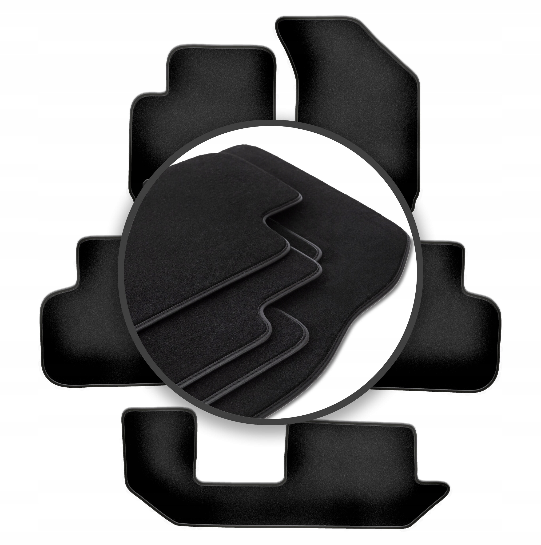 Velúrové koberčeky Premium Fiat Freemont 7 osôb 2011-2016