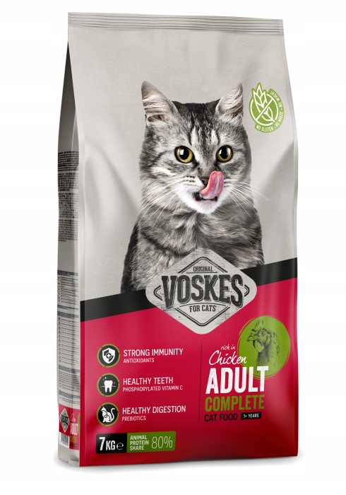 Levně Voskes Adult suché krmivo pro kočky Kuře