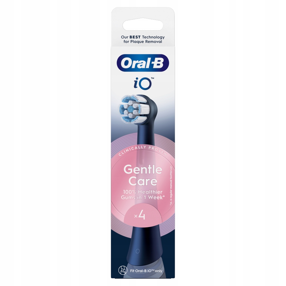 Oral-B iO Gentle Care Black Oryginalne końcówki szczoteczek, 4 sztuki