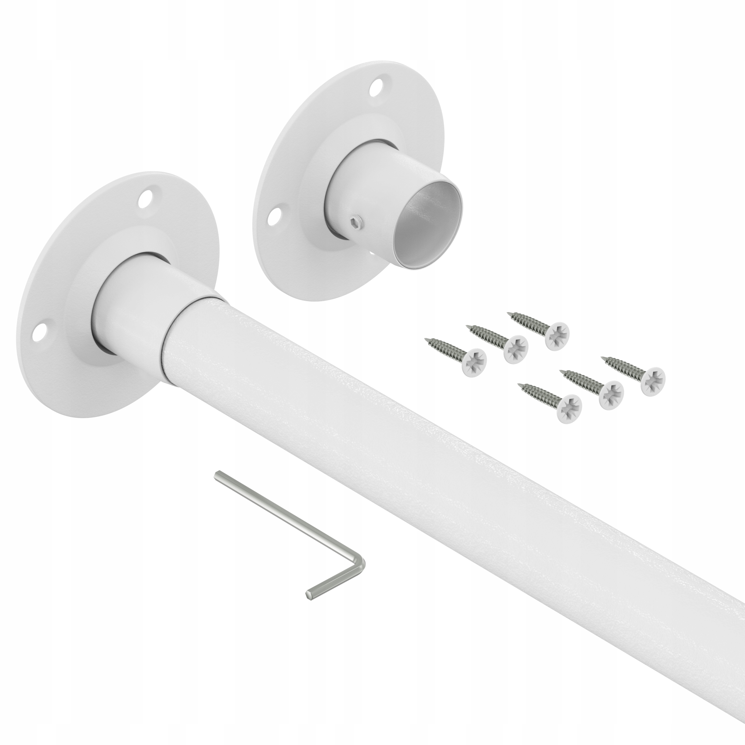 Tyč do šatní skříně na oblečení fi25mm Bílá 148 cm Pro III