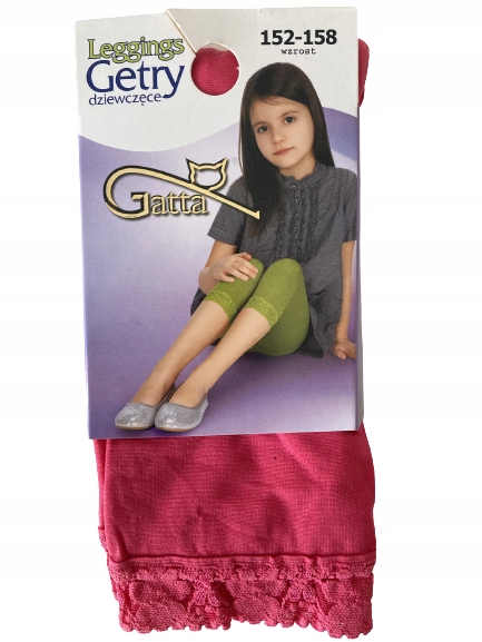

Legginsy z koronką getry Gatta #152-158 malinowy