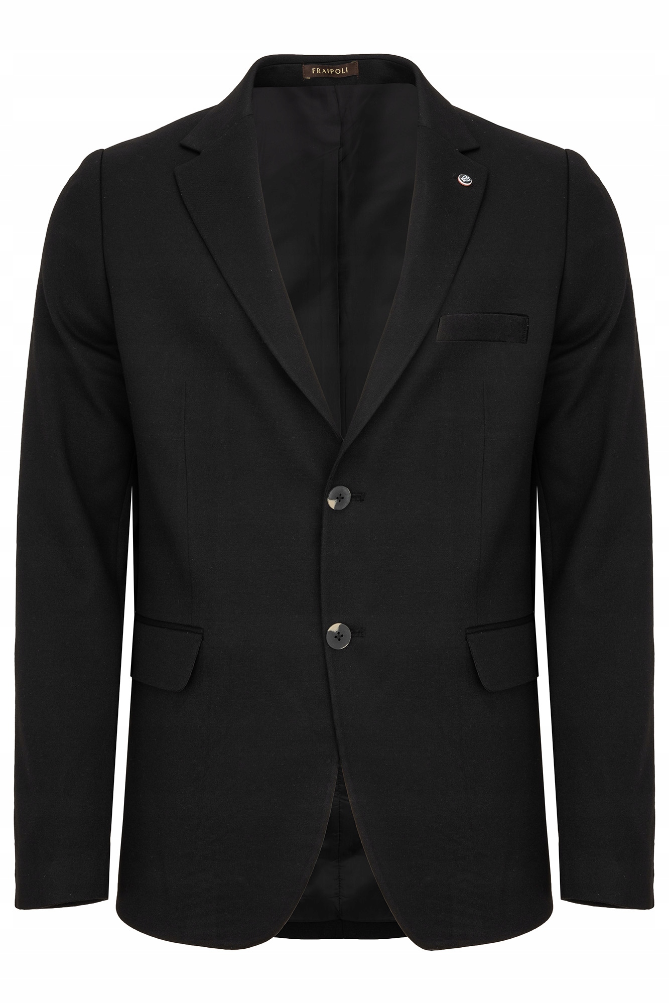 Klasická Elegantní Sako Černá Hladká Ležérní Bunda: 52